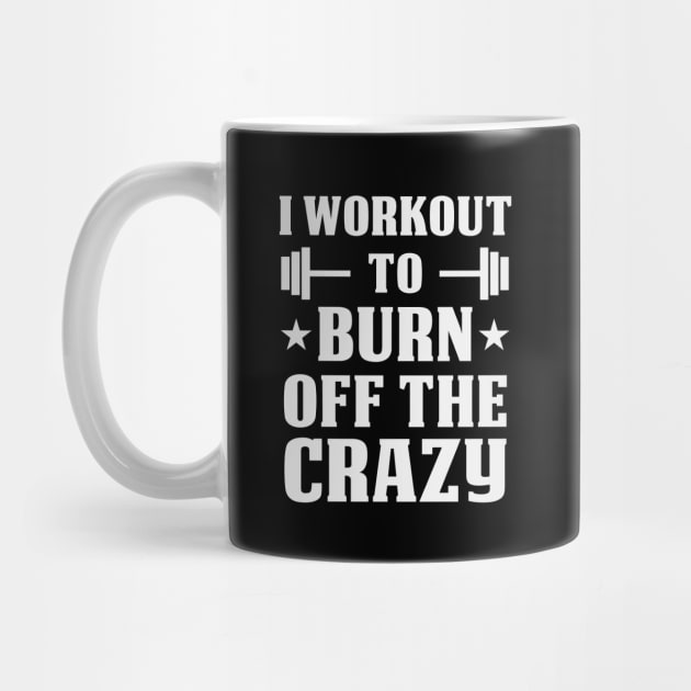 I Workout To Burn Off The Crazy Humor Fitness Gym Saying / Workout Quote Gift Idea / Birthday Gifts / by First look